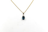 9ct Gold set London Blue Topaz Pendent 5P0120