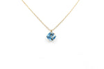 9ct Gold set Blue Topaz Pendent 5P0275