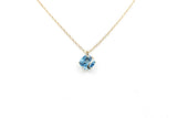 9ct Gold set Blue Topaz Pendent 5P0275