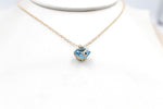 9ct Gold set Blue Topaz Pendent 5P0275