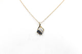 9ct Gold set Sapphire & Diamond Pendent 5P0203