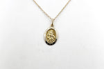9ct Solid Saint Christopher Pendent 16mm