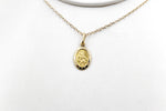 9ct Solid Saint Christopher Pendent 12mm 5p0017-12