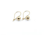 9ct Gold Euroball Earrings 6mm ball 5ER0209