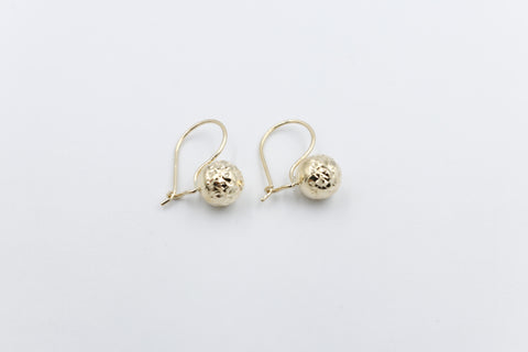 9ct Gold Euroball Earrings 8mm ball 5ER0211