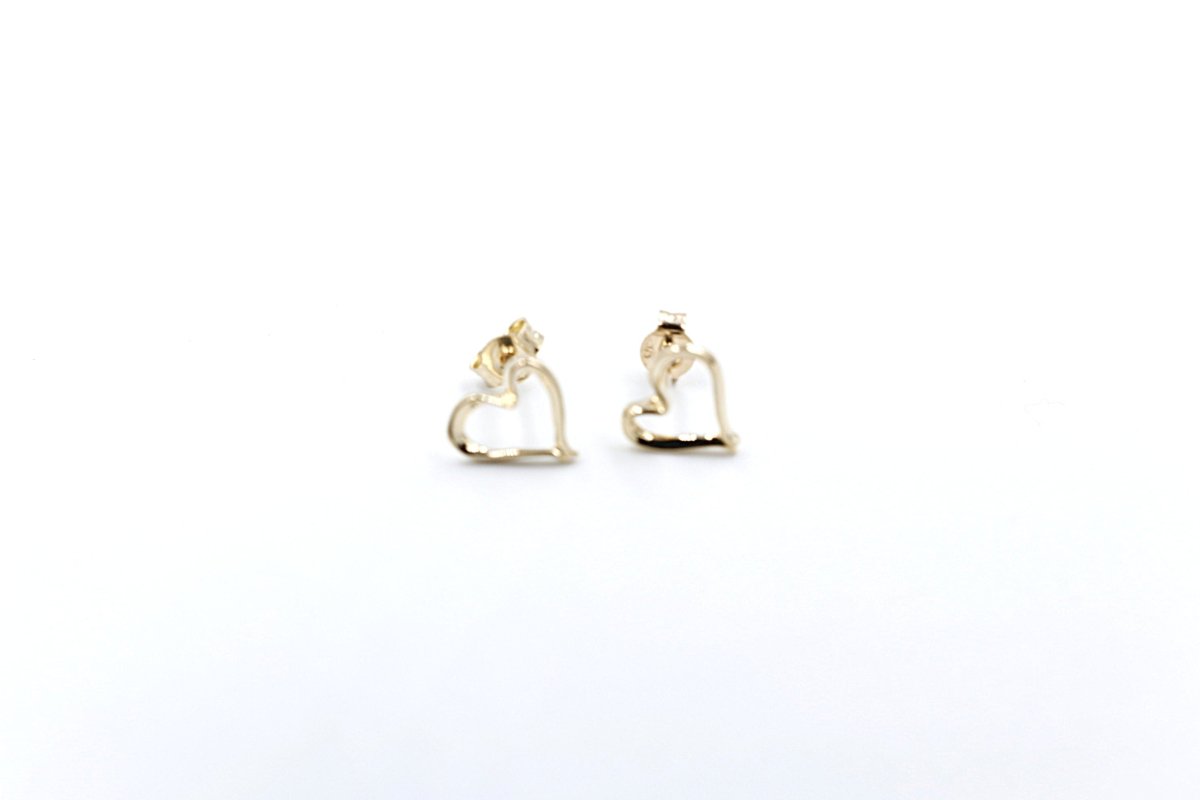9ct Gold Hearts stud Earrings 5ER0664