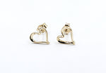 9ct Gold Hearts stud Earrings 5ER0664
