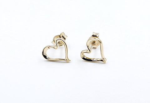 9ct Gold Hearts stud Earrings 5ER0664