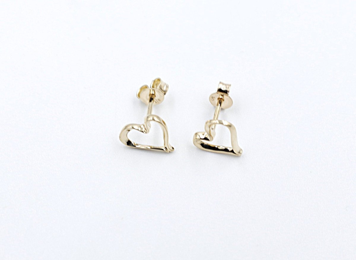 9ct Gold Hearts stud Earrings 5ER0664