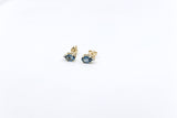 9ct Gold Genuine London Blue Topaz  Earrings 5ER0446