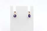 9ct Gold Genuine Amethyst Earrings 5ER0658