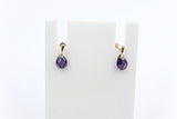 9ct Gold Genuine Amethyst Earrings 5ER0658