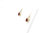 9ct Gold Genuine Garnet Drop Earrings 5ER0619