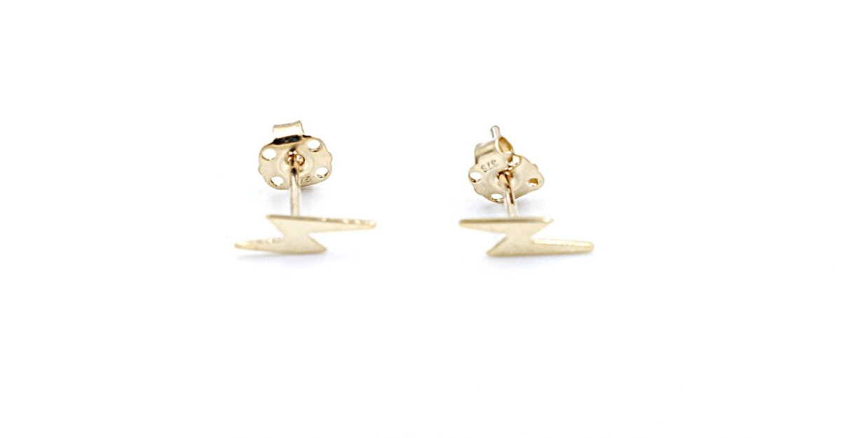 9ct Gold Lighting Stud Earrings 5ER0756
