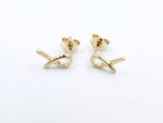 9ct Gold Ribbon Stud Earrings 5ER0650