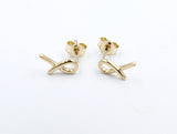 9ct Gold Ribbon Stud Earrings 5ER0650