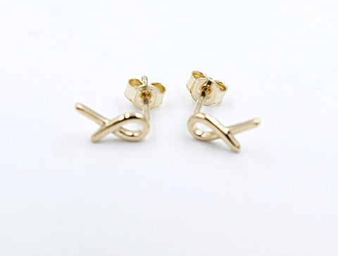 9ct Gold Ribbon Stud Earrings 5ER0650