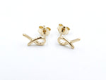 9ct Gold Ribbon Stud Earrings 5ER0650