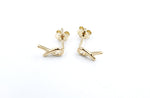 9ct Gold Ribbon Stud Earrings 5ER0650