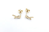 9ct Gold Ribbon Stud Earrings 5ER0650