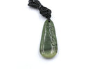 New Zealand Greenstone Polished Carved Drop NTR600
