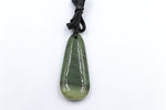 New Zealand Greenstone Polished Carved Drop NTR600