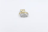 18ct Yellow Gold TDW 3.23ct Lab Grown Three Stone Diamond Ring