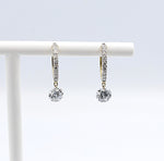 10kt Gold Lab Grown Diamond Huggies with Floating Diamond