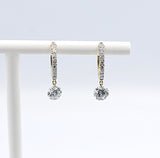10kt Gold Lab Grown Diamond Huggies with Floating Diamond