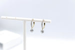 10kt Gold Lab Grown Diamond Huggies with Floating Diamond
