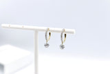 10kt Gold Lab Grown Diamond Huggies with Floating Diamond