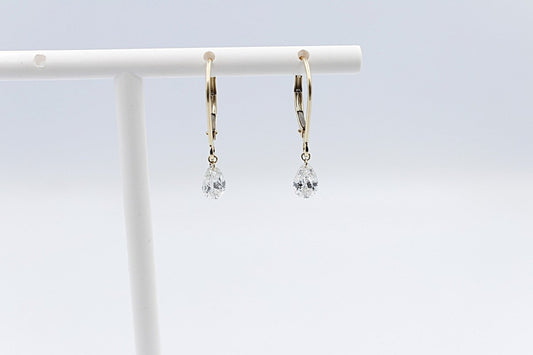 10kt Gold Lab Grown Diamond Floating Diamond Drops
