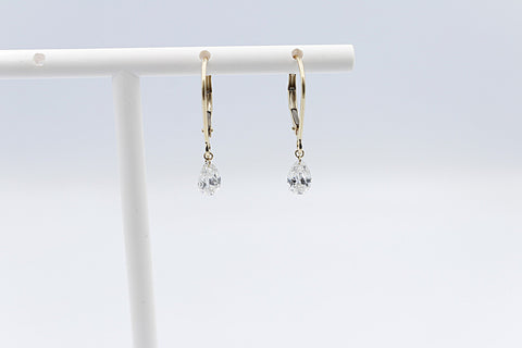 10kt Gold Lab Grown Diamond Floating Diamond Drops