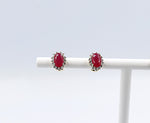 14ct Gold Ruby and Diamond Studs SKE33612