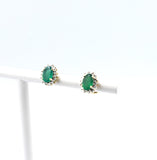 14ct Gold Emerald and Diamond Studs SKE33612