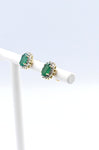 14ct Gold Emerald and Diamond Studs SKE33612