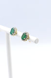 14ct Gold Emerald and Diamond Studs SKE33612
