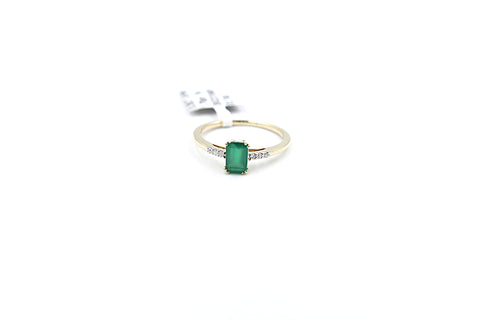 14K Emerald and Diamond Ring SKR40128E