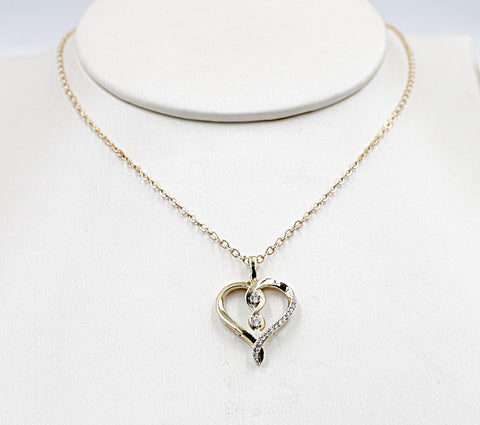 10K Gold Diamond Heart Pendent SKP46616