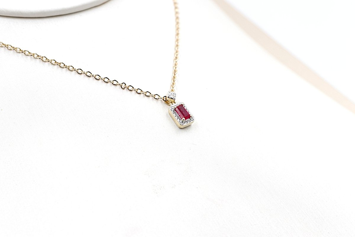 14K Gold Ruby & Diamond Pendent SKP42957R
