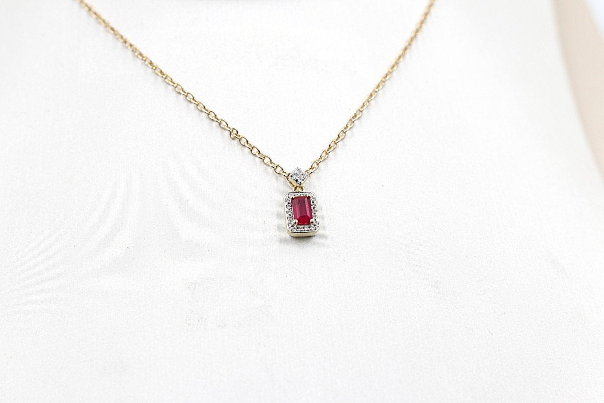 14K Gold Ruby & Diamond Pendent SKP42957R