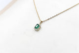 14K Gold Emerald & Diamond Pendent SKP39696E