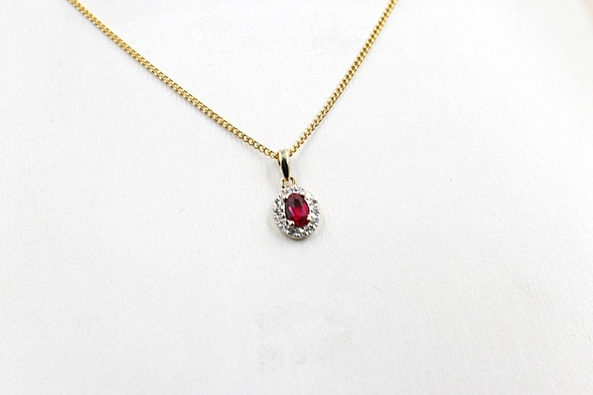 14K Gold Ruby & Diamond Pendent SKP39696R