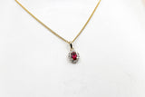 14K Gold Ruby & Diamond Pendent SKP39696R