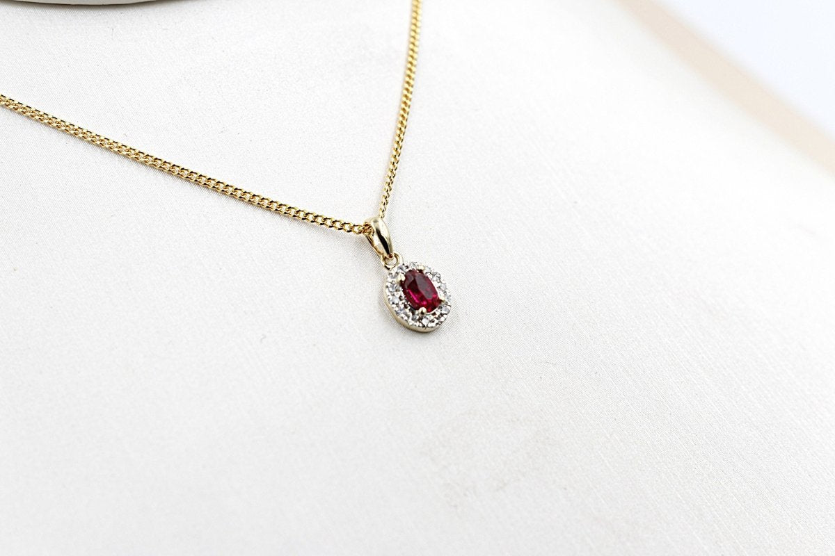 14K Gold Ruby & Diamond Pendent SKP39696R