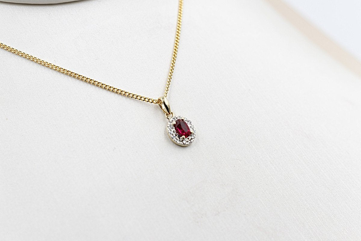 14K Gold Ruby & Diamond Pendent SKP39696R
