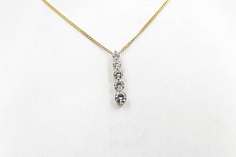 10ct Yellow Gold Lab Grown Diamond Set TDW 1ct pendent LGP47310