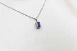 14K White Gold Sapphire & Diamond Pendent SKP39696S