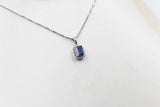 14K White Gold Sapphire & Diamond Pendent SKP39696S
