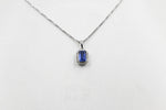 14K White Gold Sapphire & Diamond Pendent SKP39696S